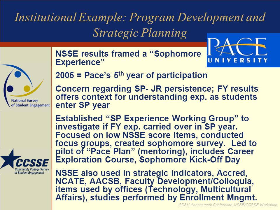 Institutional Example: Program Development and Strategic Planning