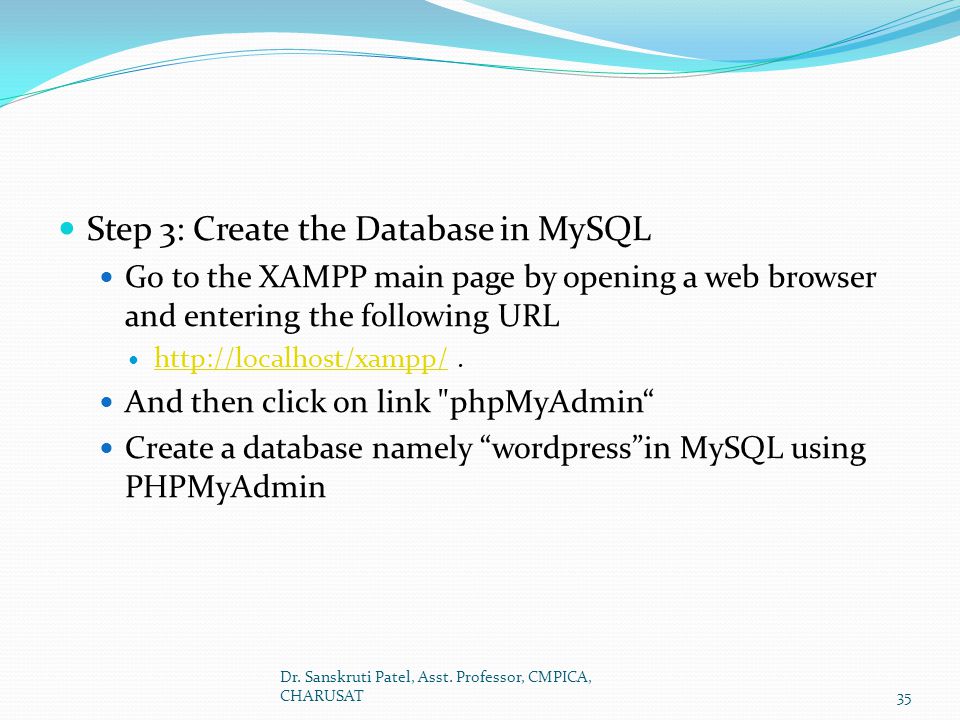 Step 3: Create the Database in MySQL