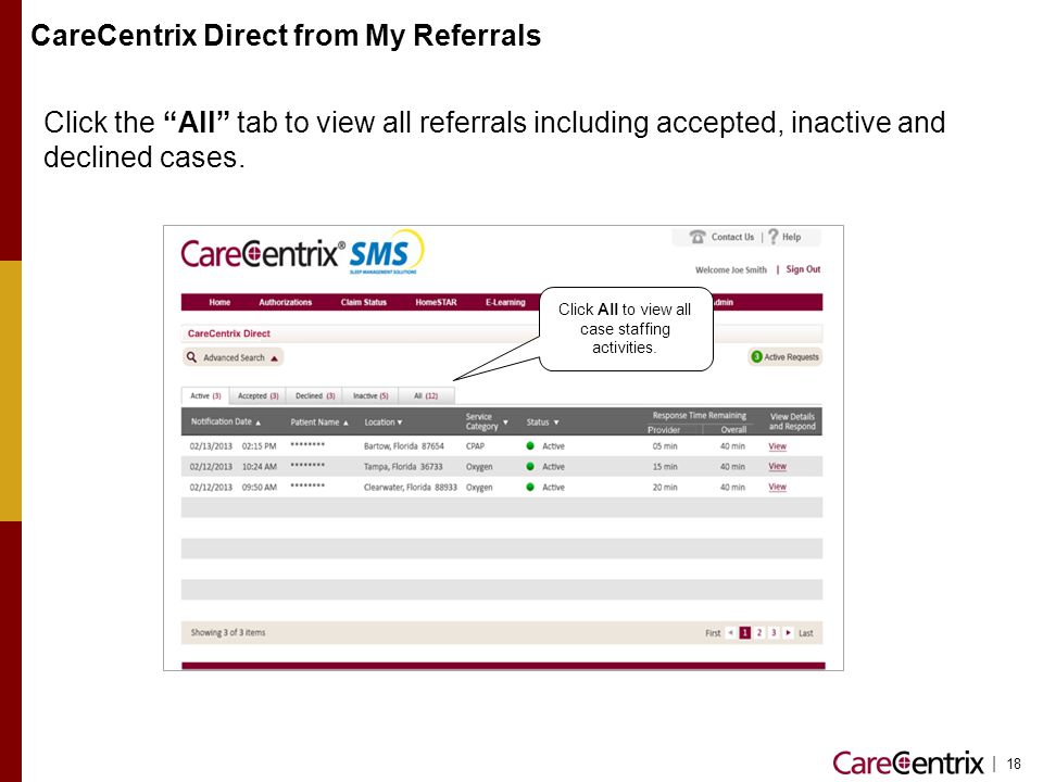 CareCentrix Direct from My Referrals