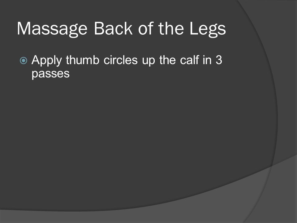 Massage Back of the Legs