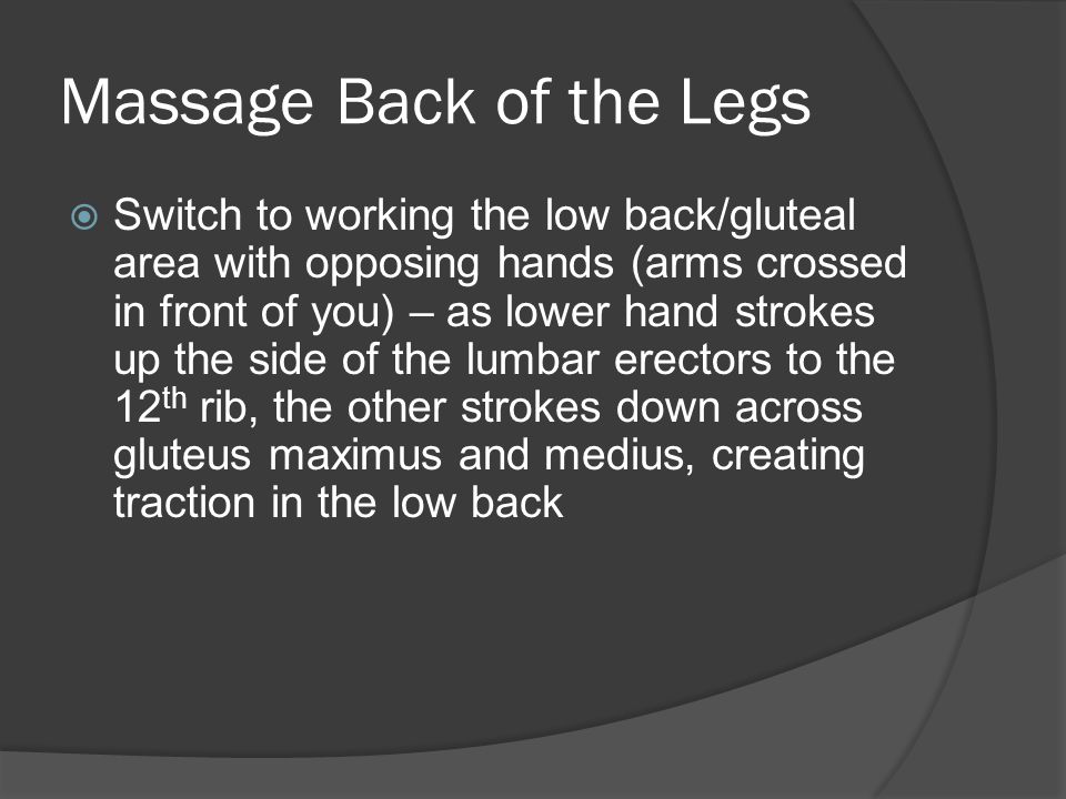 Massage Back of the Legs