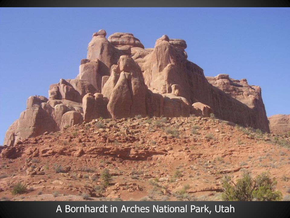 A Bornhardt in Arches National Park, Utah