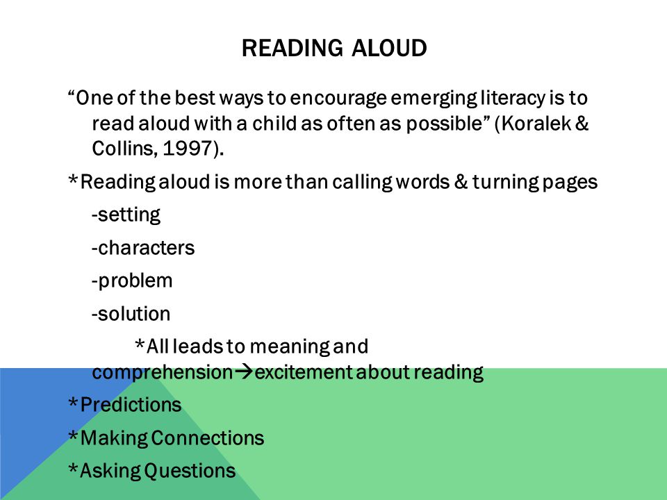 Reading aloud