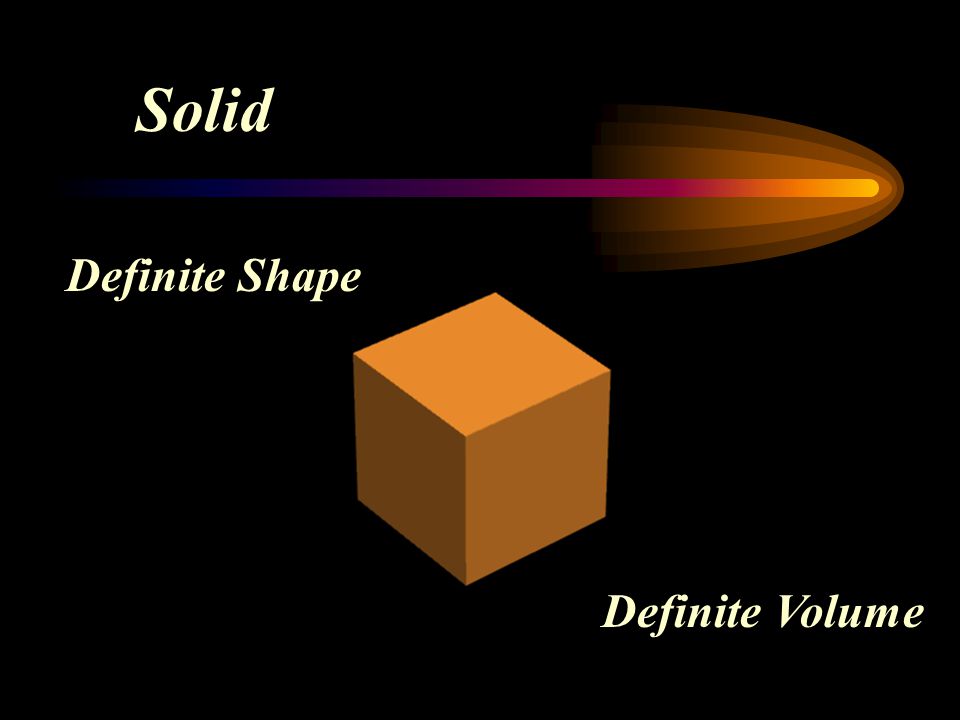 Solid Definite Shape Definite Volume