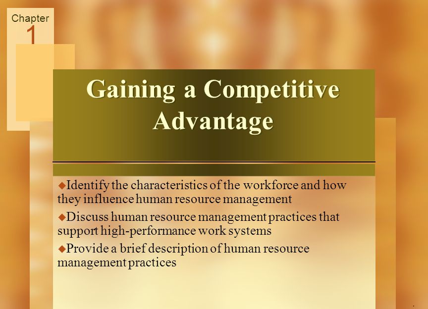 Gaining a Competitive Advantage