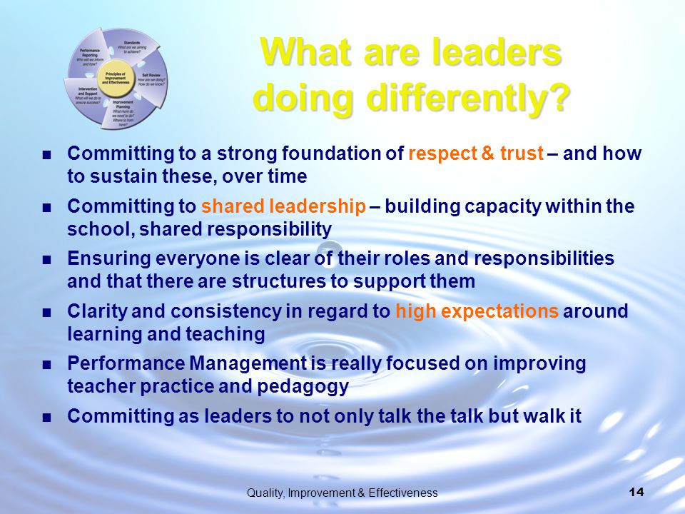 What are leaders doing differently