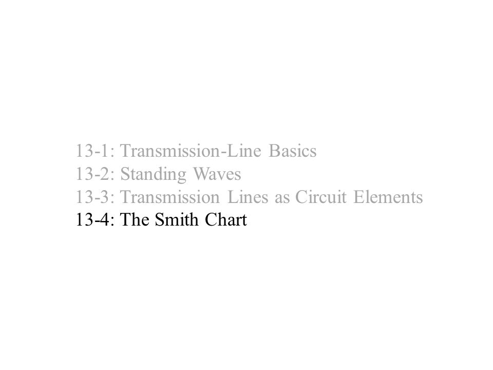 13-1: Transmission-Line Basics