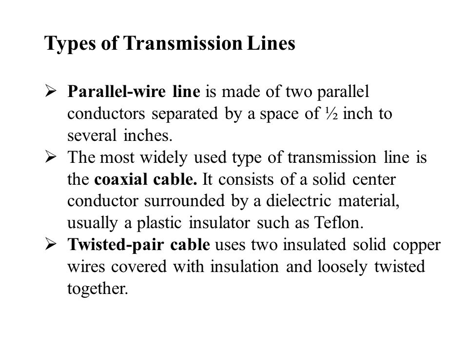 Types of Transmission Lines