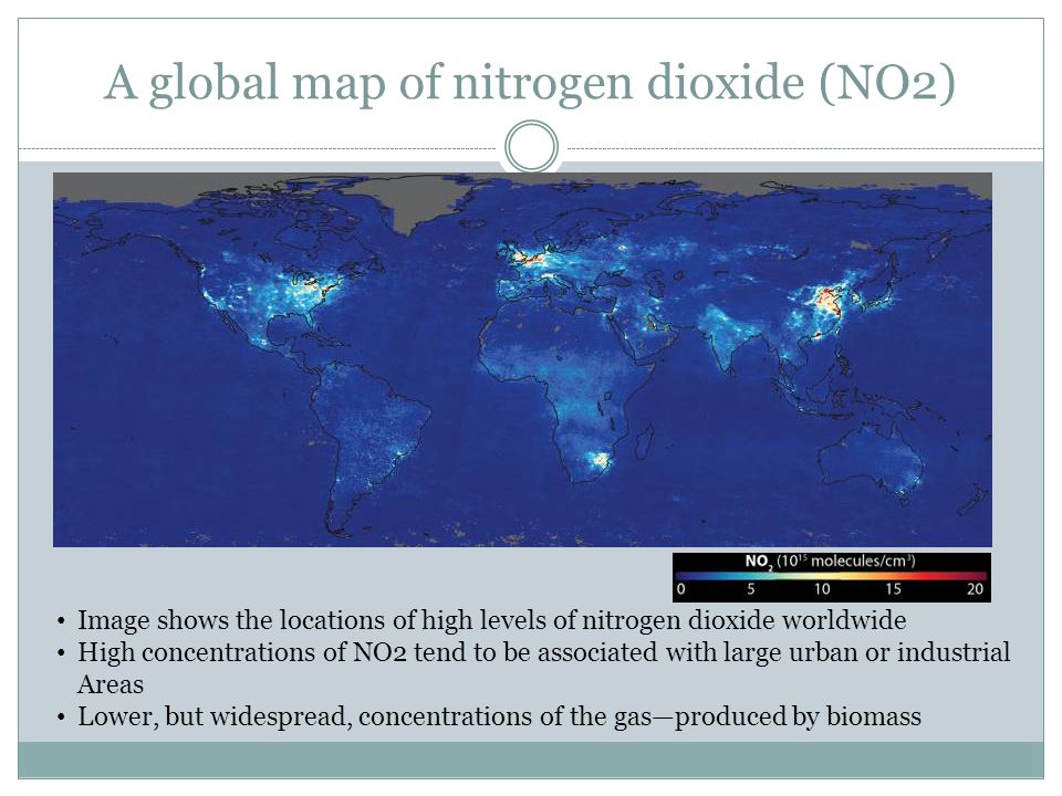 A global map of nitrogen dioxide (NO2)