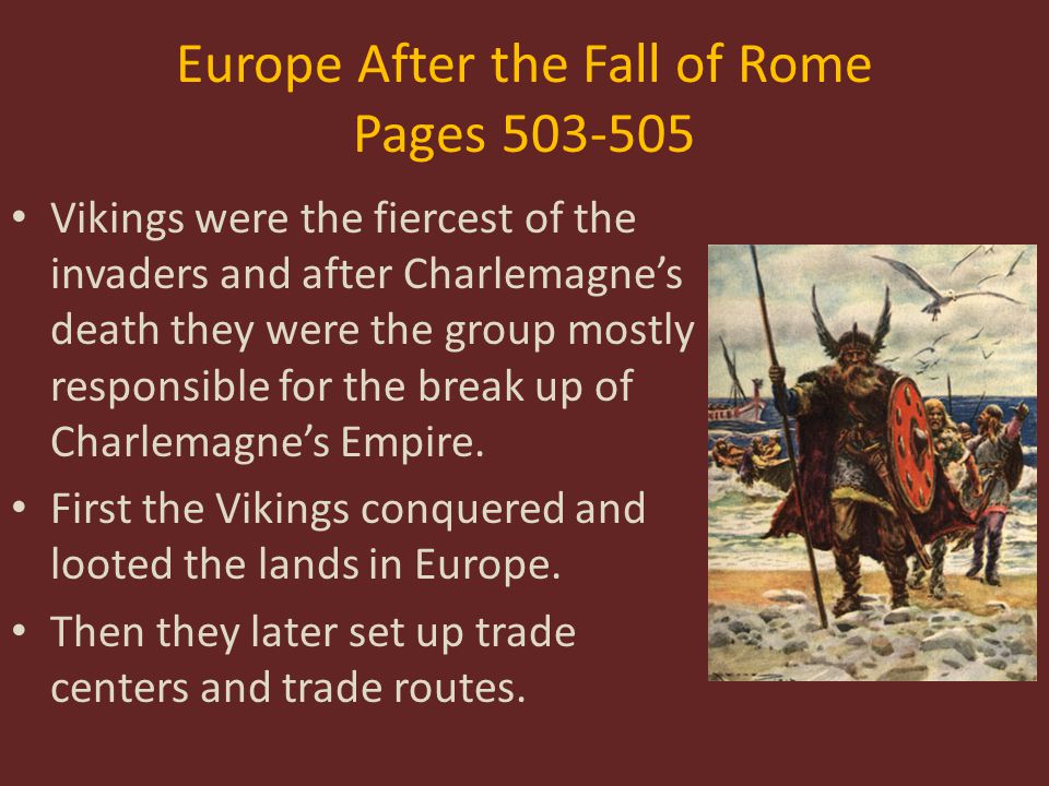 Europe After the Fall of Rome Pages