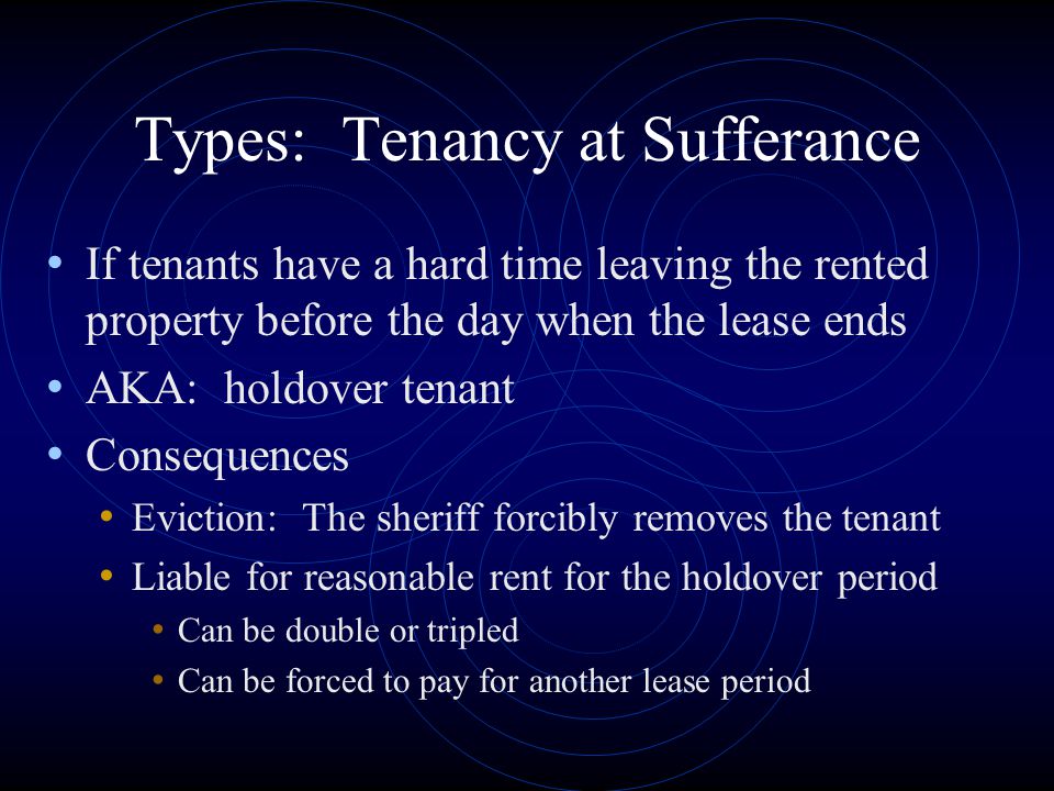 Types: Tenancy at Sufferance