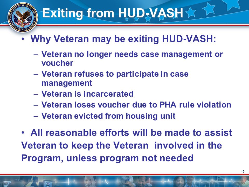 Exiting from HUD-VASH Why Veteran may be exiting HUD-VASH: