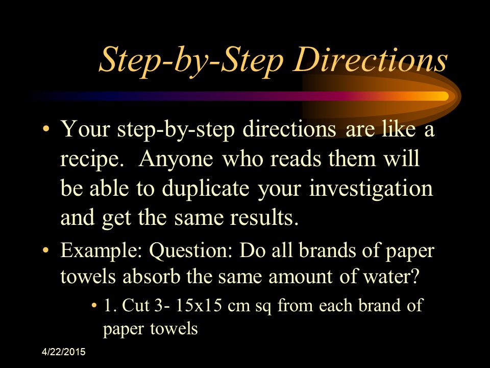 Step-by-Step Directions