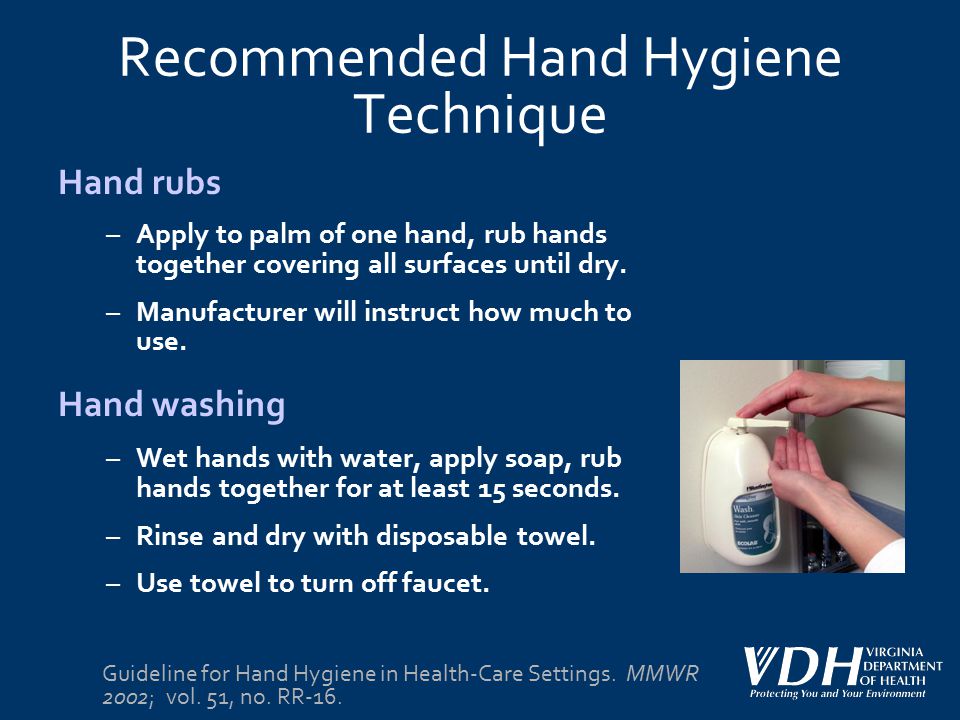 Recommended Hand Hygiene Technique