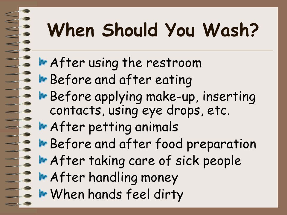 When Should You Wash After using the restroom Before and after eating