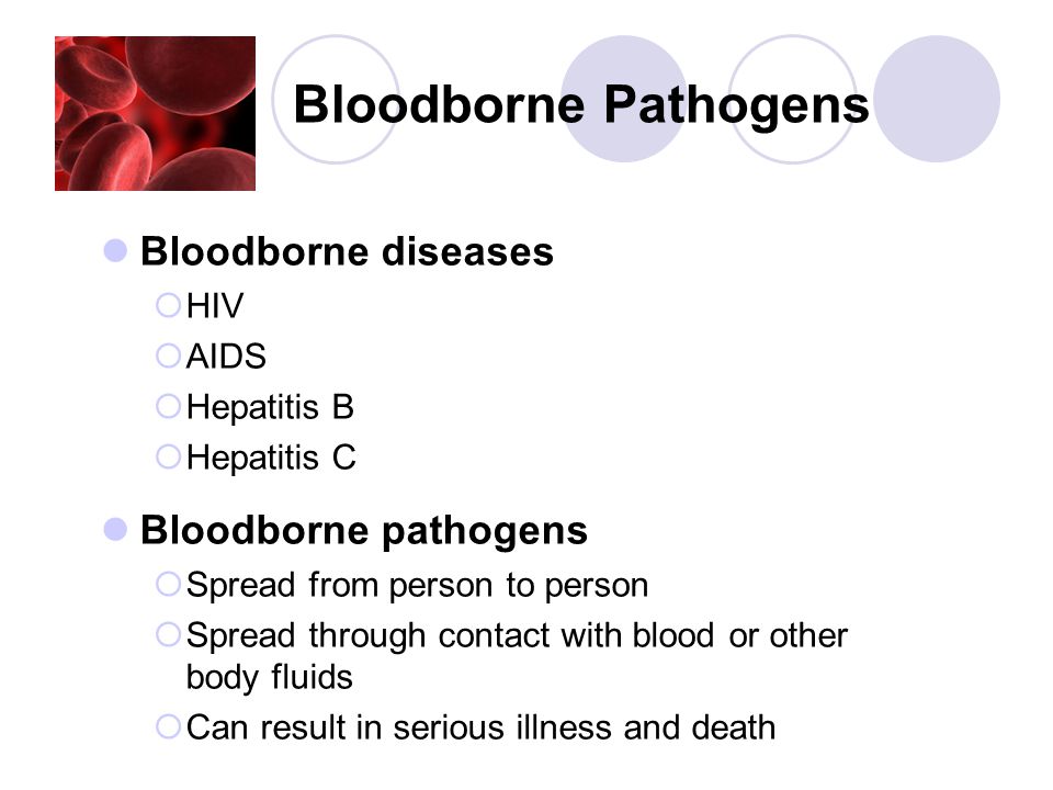 Bloodborne Pathogens Bloodborne diseases Bloodborne pathogens HIV AIDS