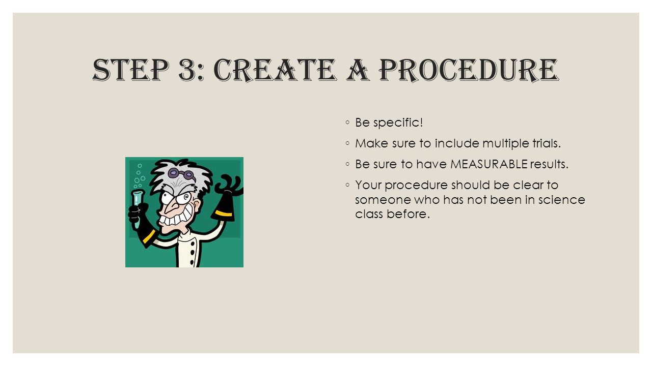step 3: create a procedure