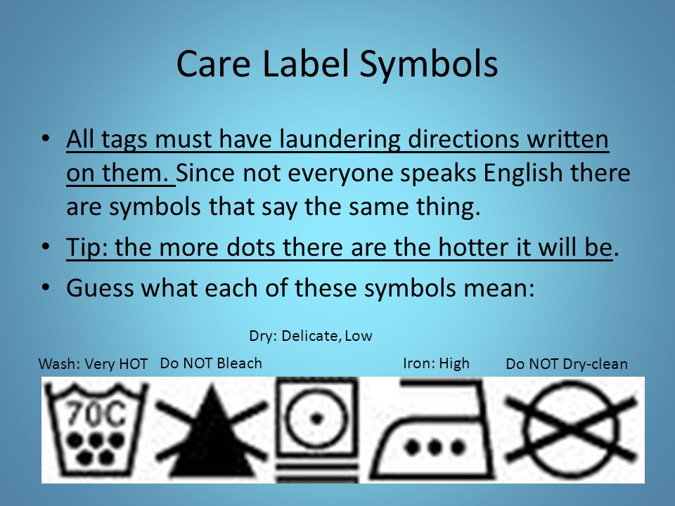 Care Label Symbols