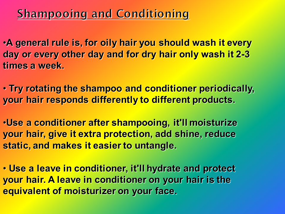 Shampooing and Conditioning