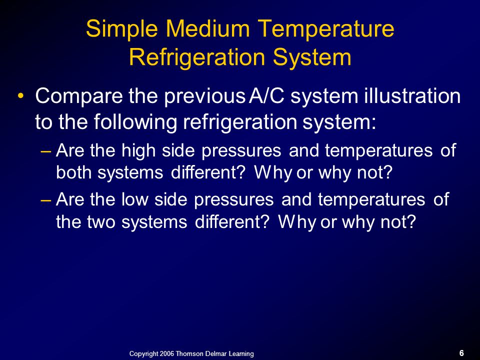 Simple Medium Temperature Refrigeration System
