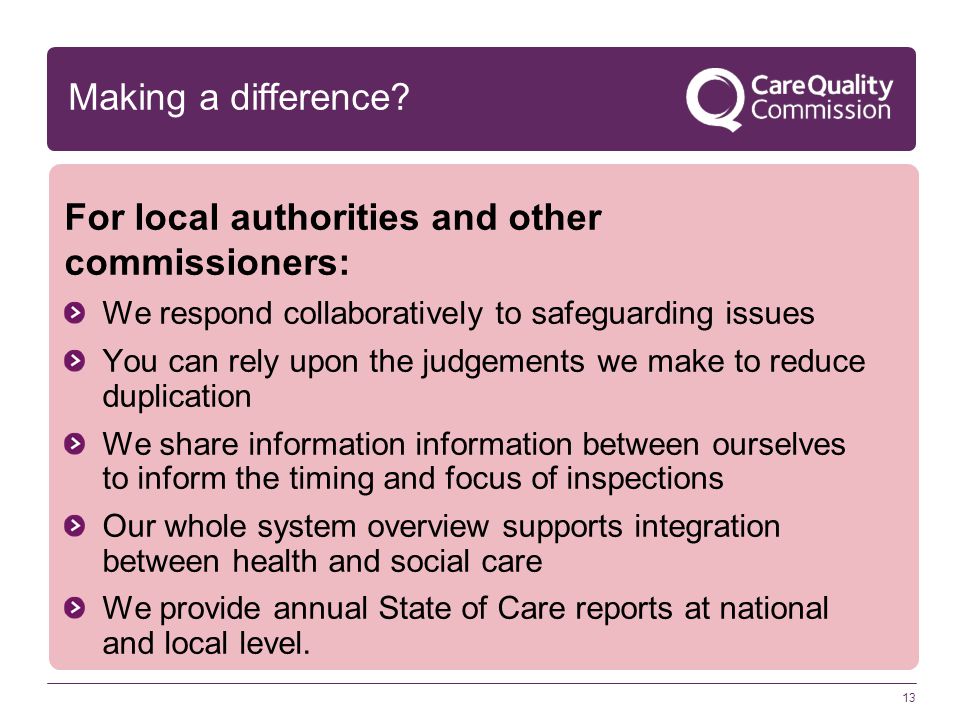 For local authorities and other commissioners: