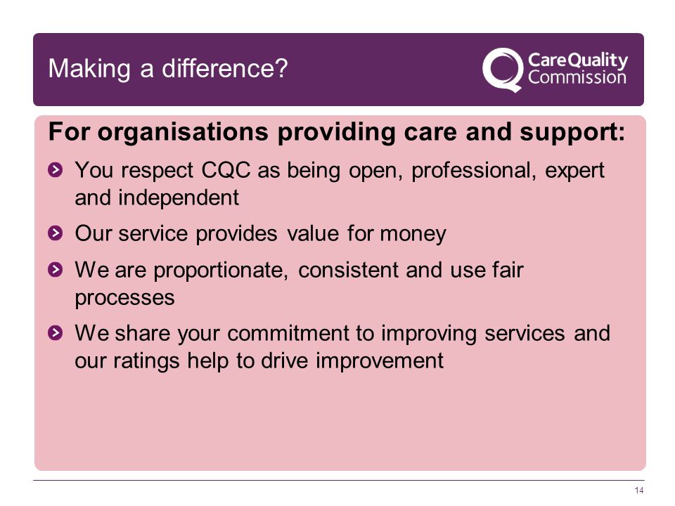 For organisations providing care and support: