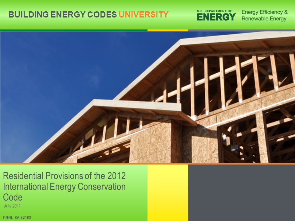 Residential Provisions of the 2012 International Energy Conservation Code