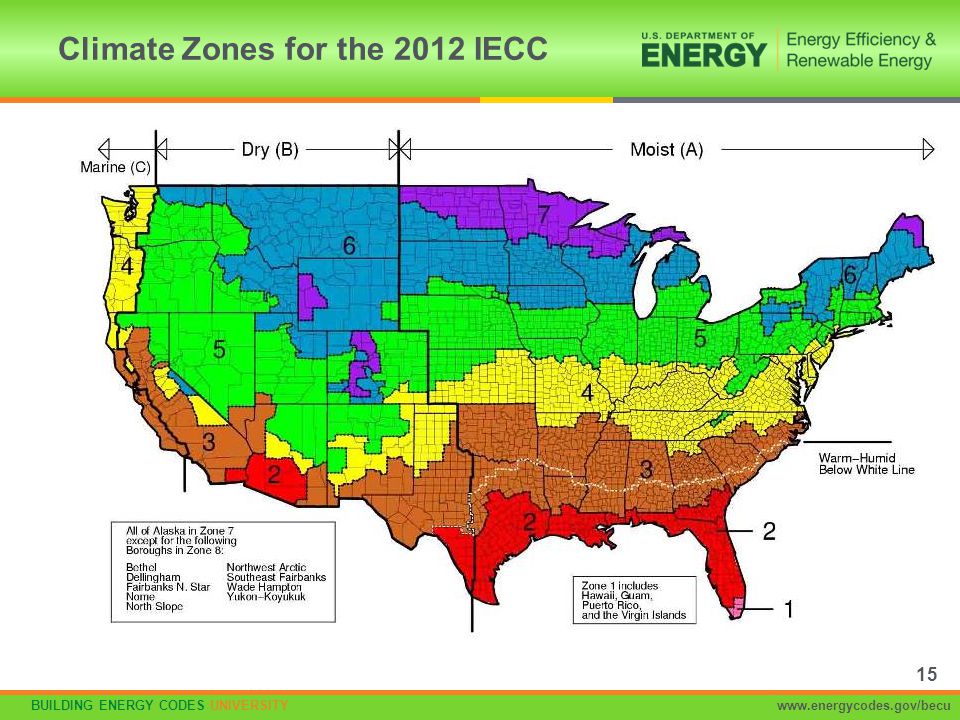Climate Zones for the 2012 IECC