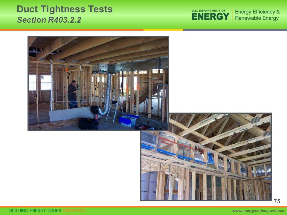 Duct Tightness Tests Section R