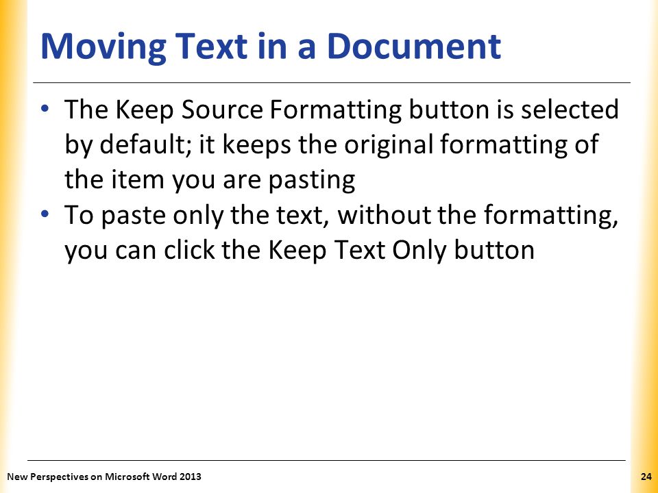 Moving Text in a Document