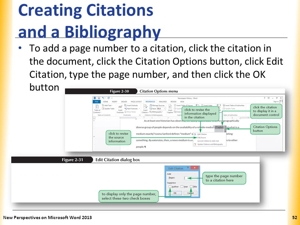 Creating Citations and a Bibliography