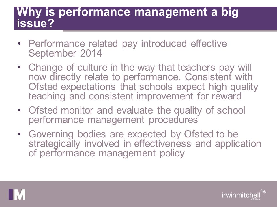 Why is performance management a big issue