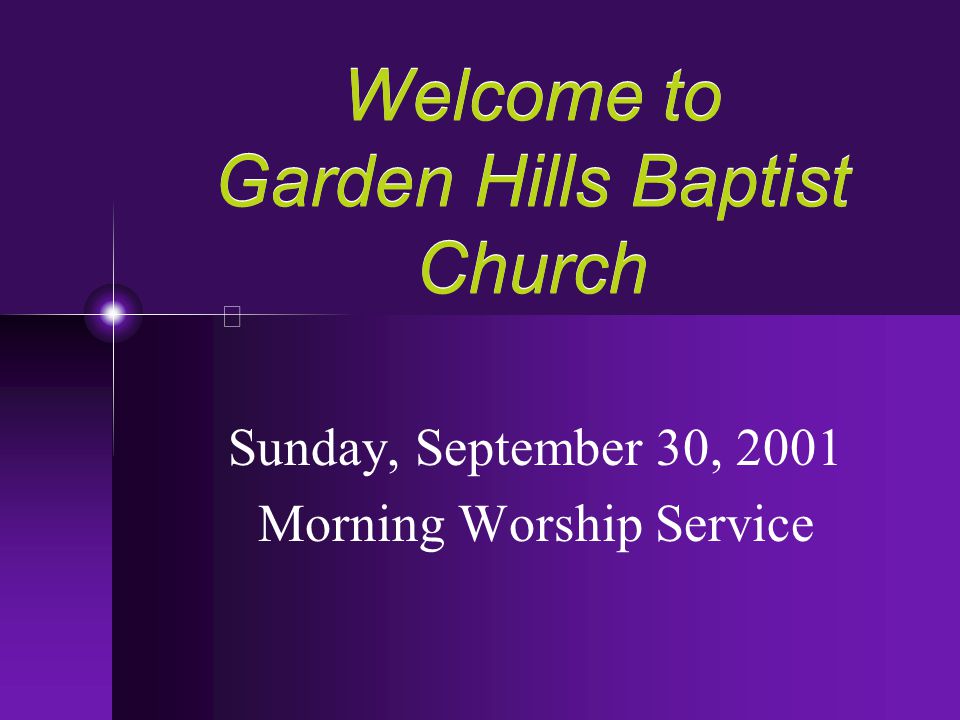 Welcome to Garden Hills Baptist Church