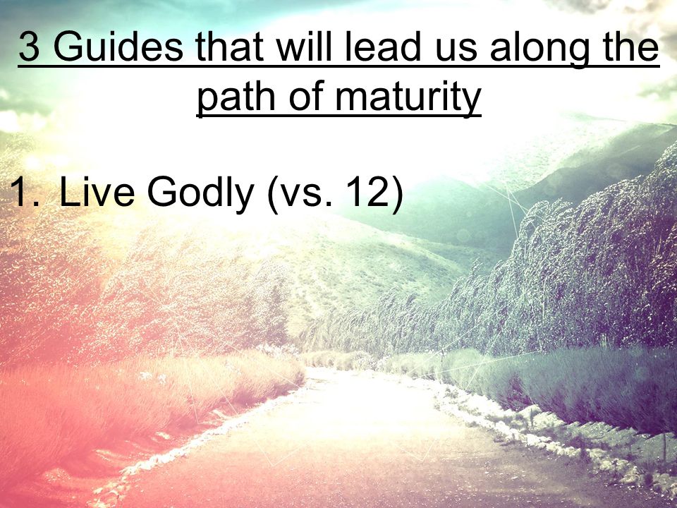 3 Guides that will lead us along the path of maturity