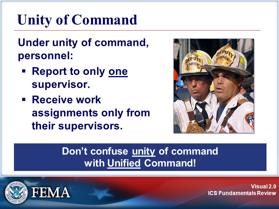 Don’t confuse unity of command with Unified Command!