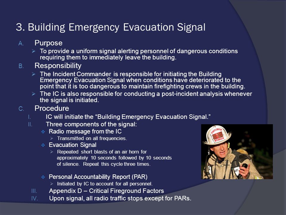 3. Building Emergency Evacuation Signal