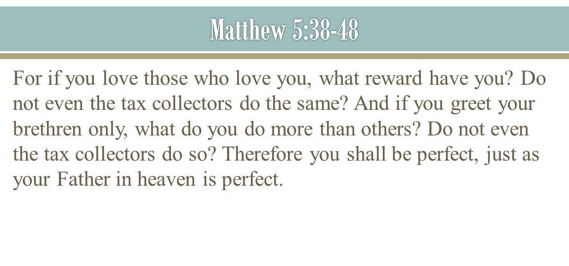 Matthew 5:38-48