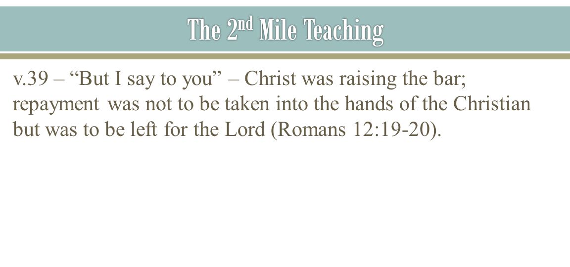 The 2nd Mile Teaching