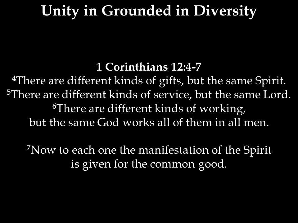 Unity in Grounded in Diversity