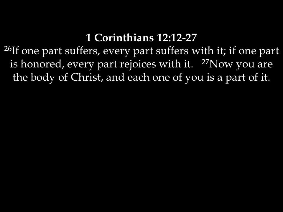 1 Corinthians 12:12-27