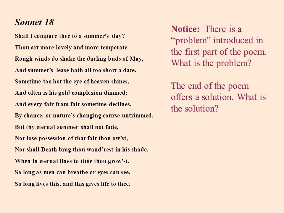 The end of the poem offers a solution. What is the solution