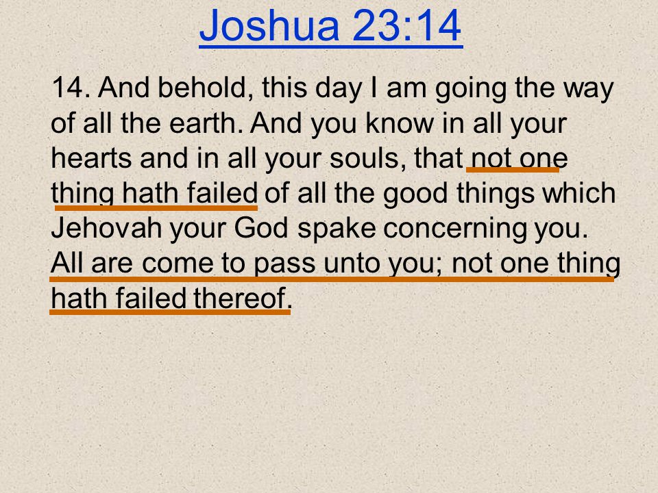 Joshua 23:14