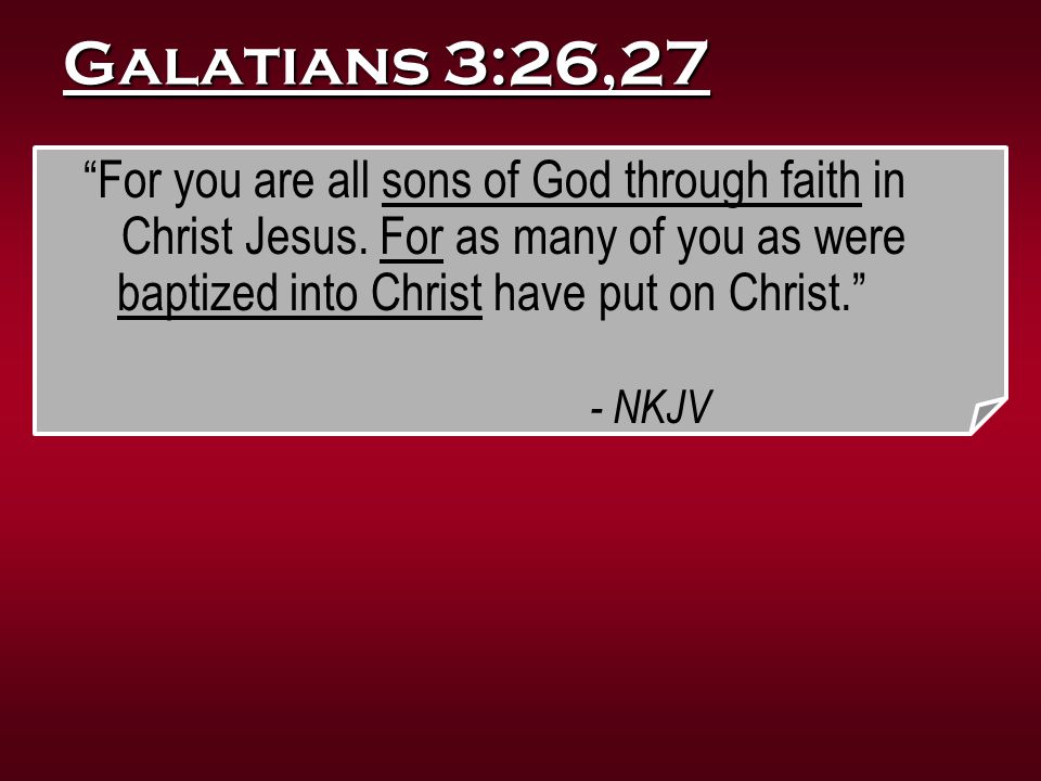 Galatians 3:26,27