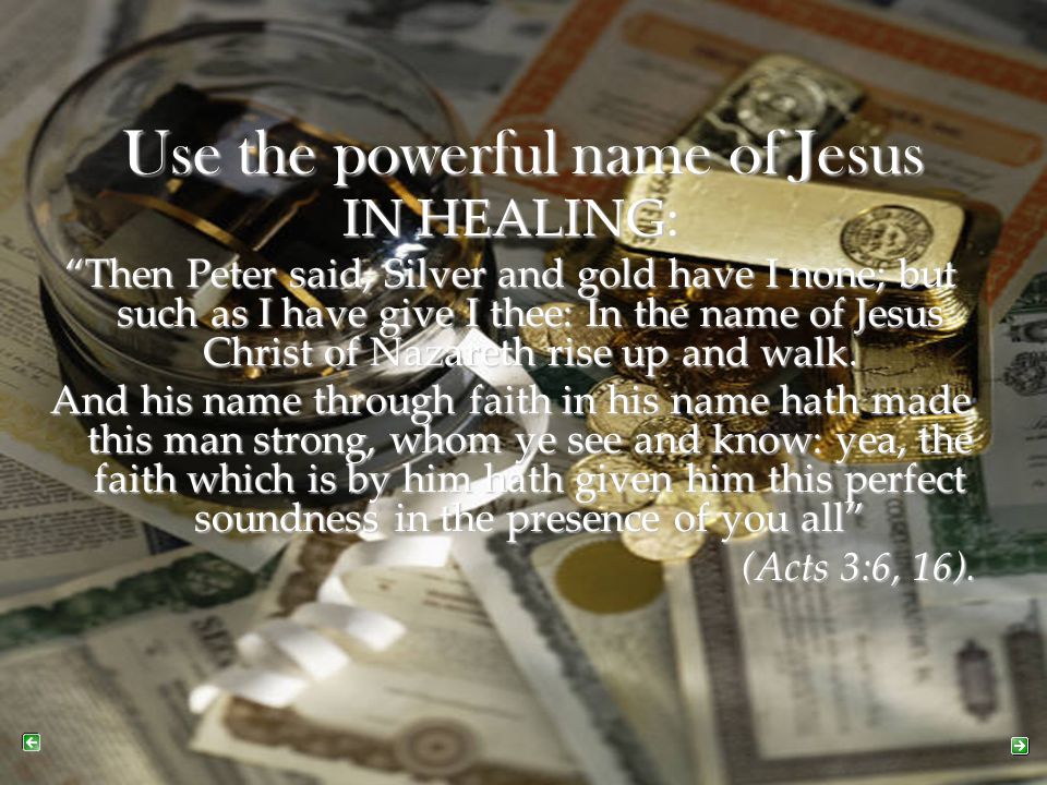Use the powerful name of Jesus