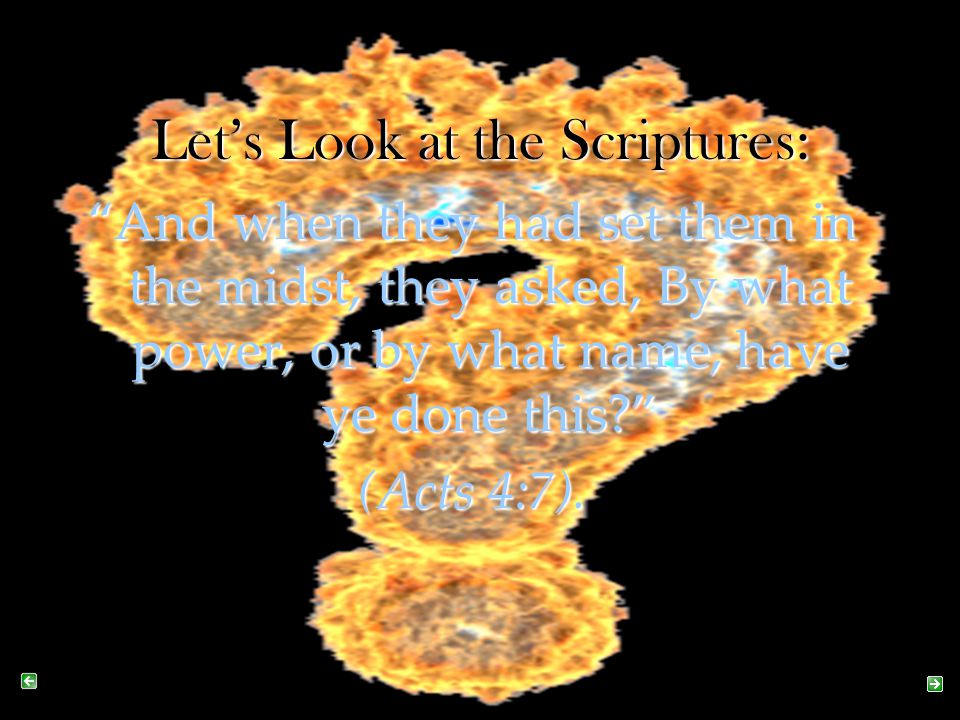 Let’s Look at the Scriptures: