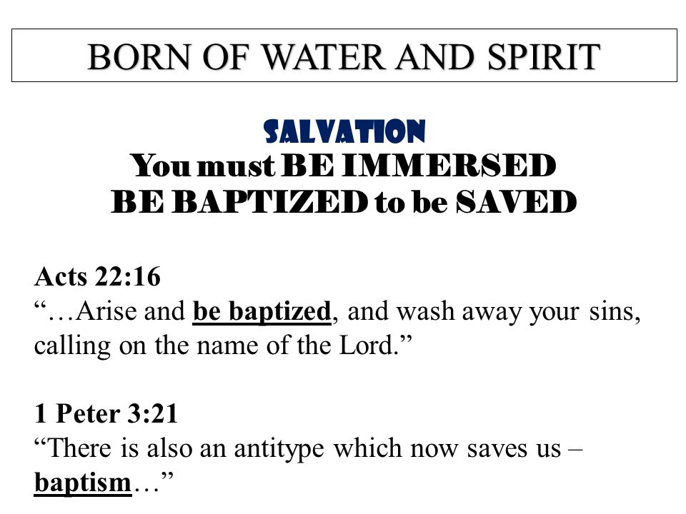 BORN OF WATER AND SPIRIT