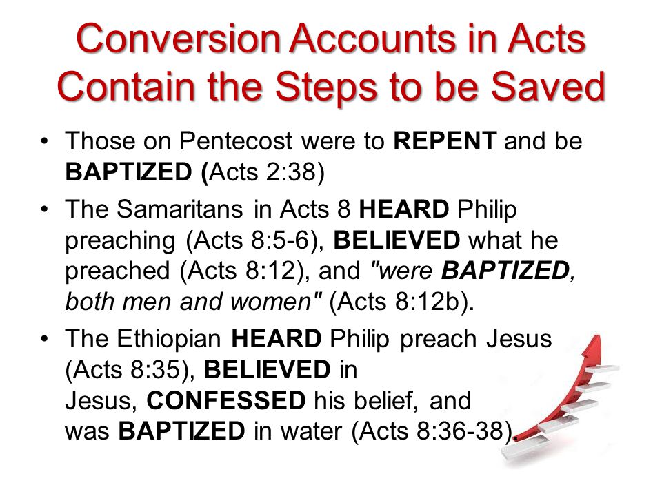 Conversion Accounts in Acts Contain the Steps to be Saved