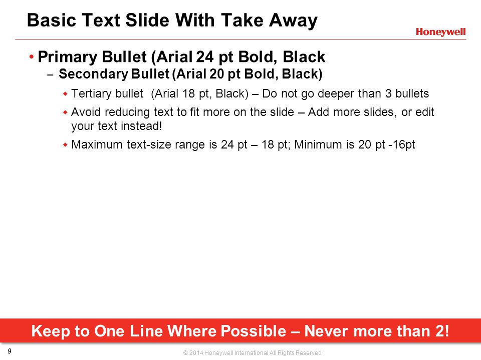 Basic Text Slide With Take Away