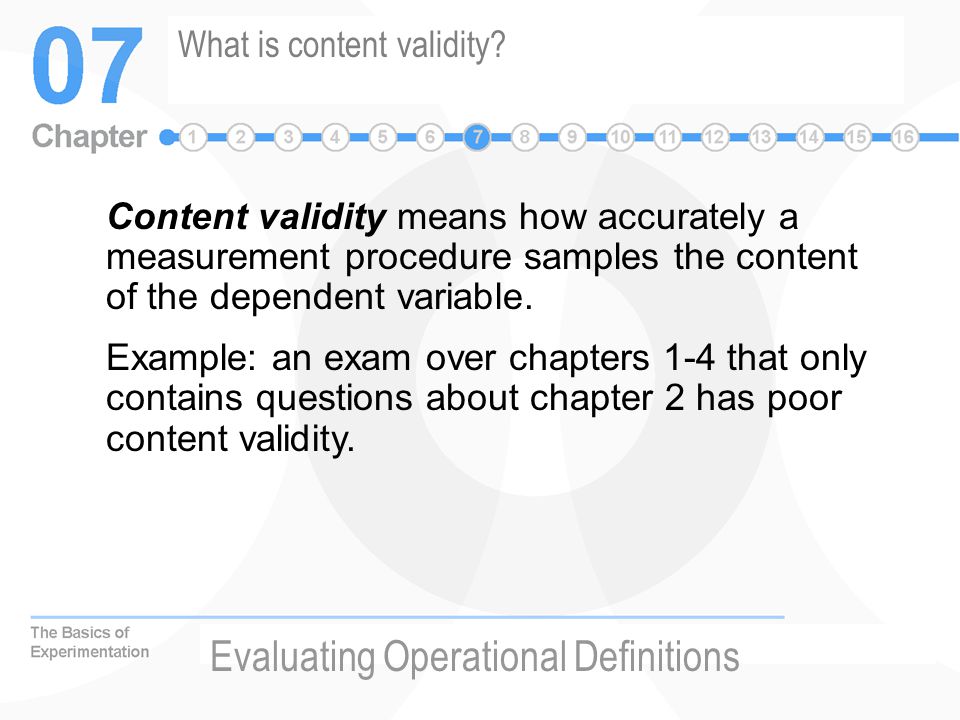 What is content validity