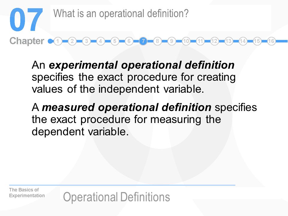 What is an operational definition